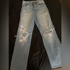 Light wash straight leg jeans